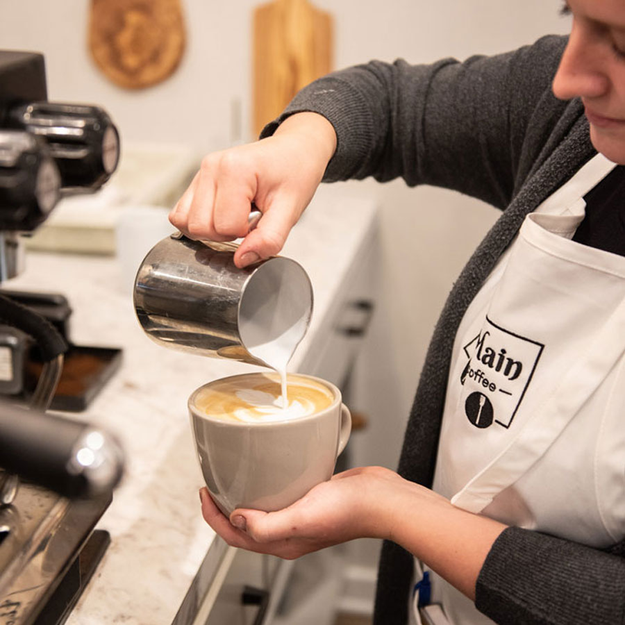 Coffee drinks at East Main Kitchen + Coffee