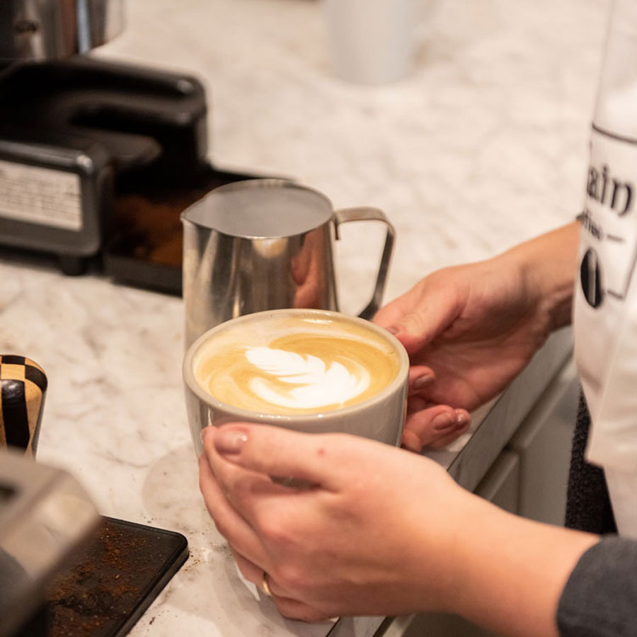 Coffee drinks at East Main Kitchen + Coffee